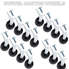 4-8x Swivel Castor Wheels Feet With Inserts For Divan Bed Base Sofa Settee Chair