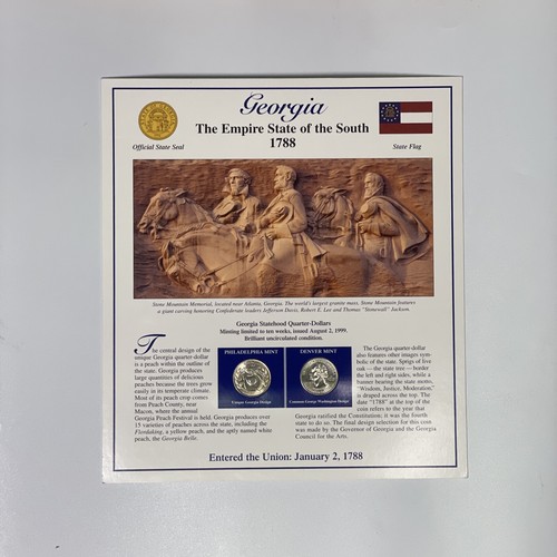 Lots of 5 Statehood Quarters Collection: P & D With Stamps - Picture 6 of 11