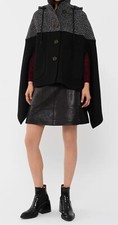 See By Chloé Two Tone Wool Blend Cape Hooded Coat Size Small Bnwt Rrp £615