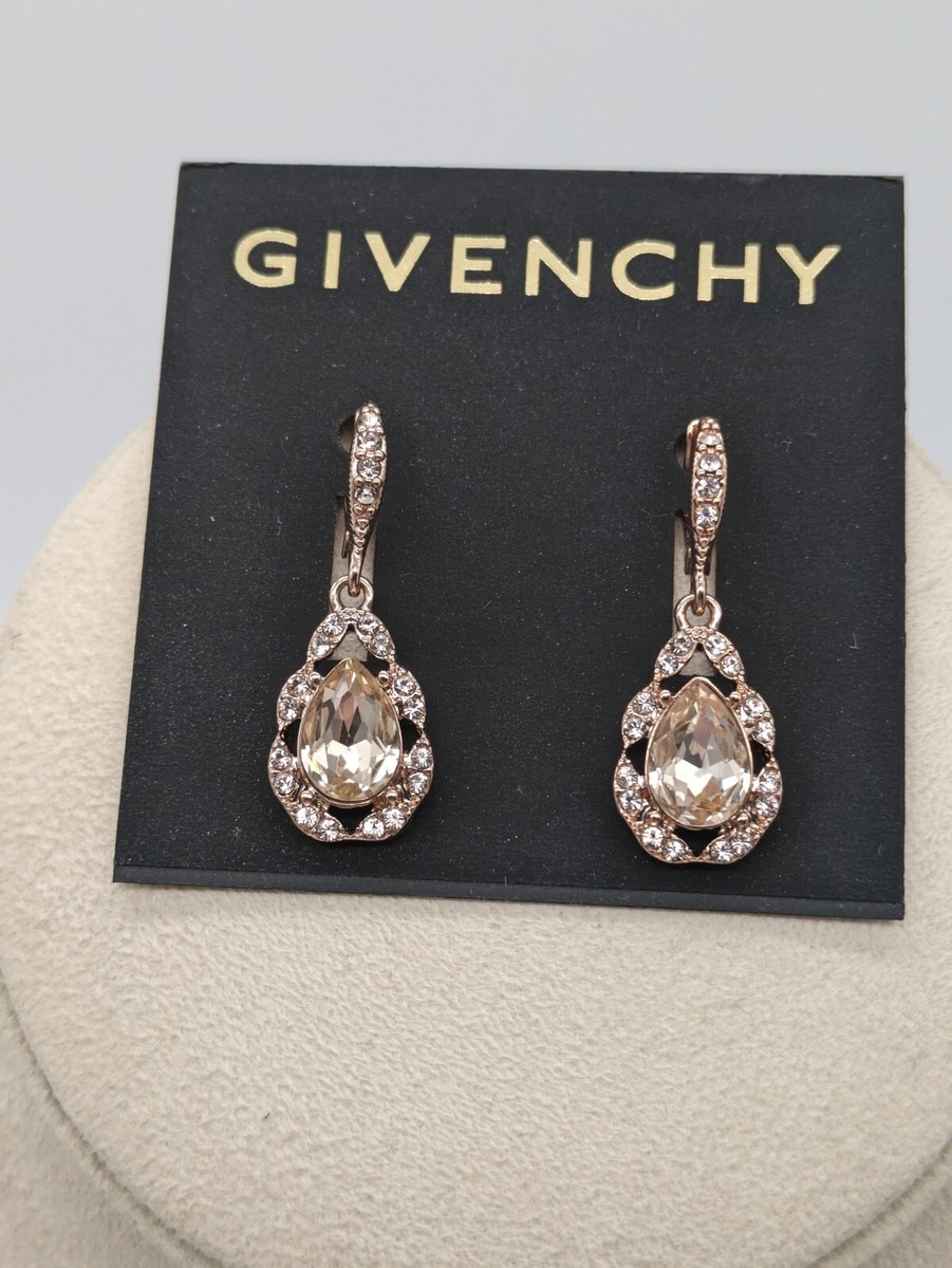 特価!GIVENCHY★Gold-Tone Crystal /Stone Orbital Dropピアス Givenchy Rose Gold Crystal Y Teardrop Necklace And Earrings