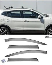 EOS Visors For 17-22 Nissan Rogue Sport JDM Tape-On Side Vent Window Rain Guards