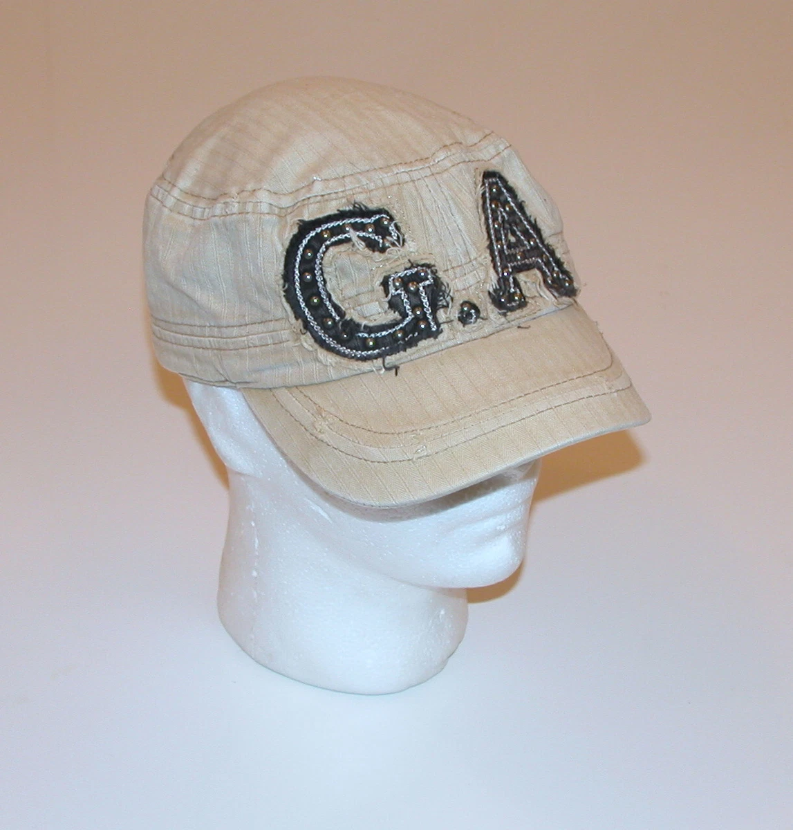 Giorgio Armani Men's Military Flat Patchwork Hat / BaseBall Cap - GREAT
