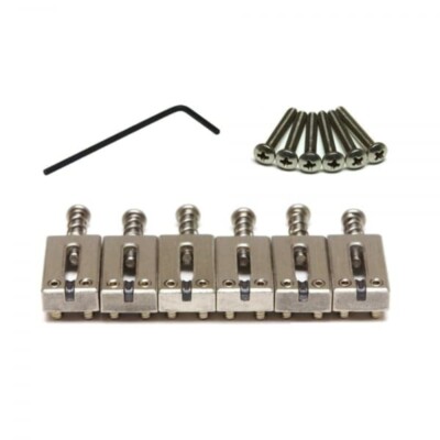 Graph Tech PG-8000-00 Brushed Chrome String Saver Sattel Set für Strat & Tele