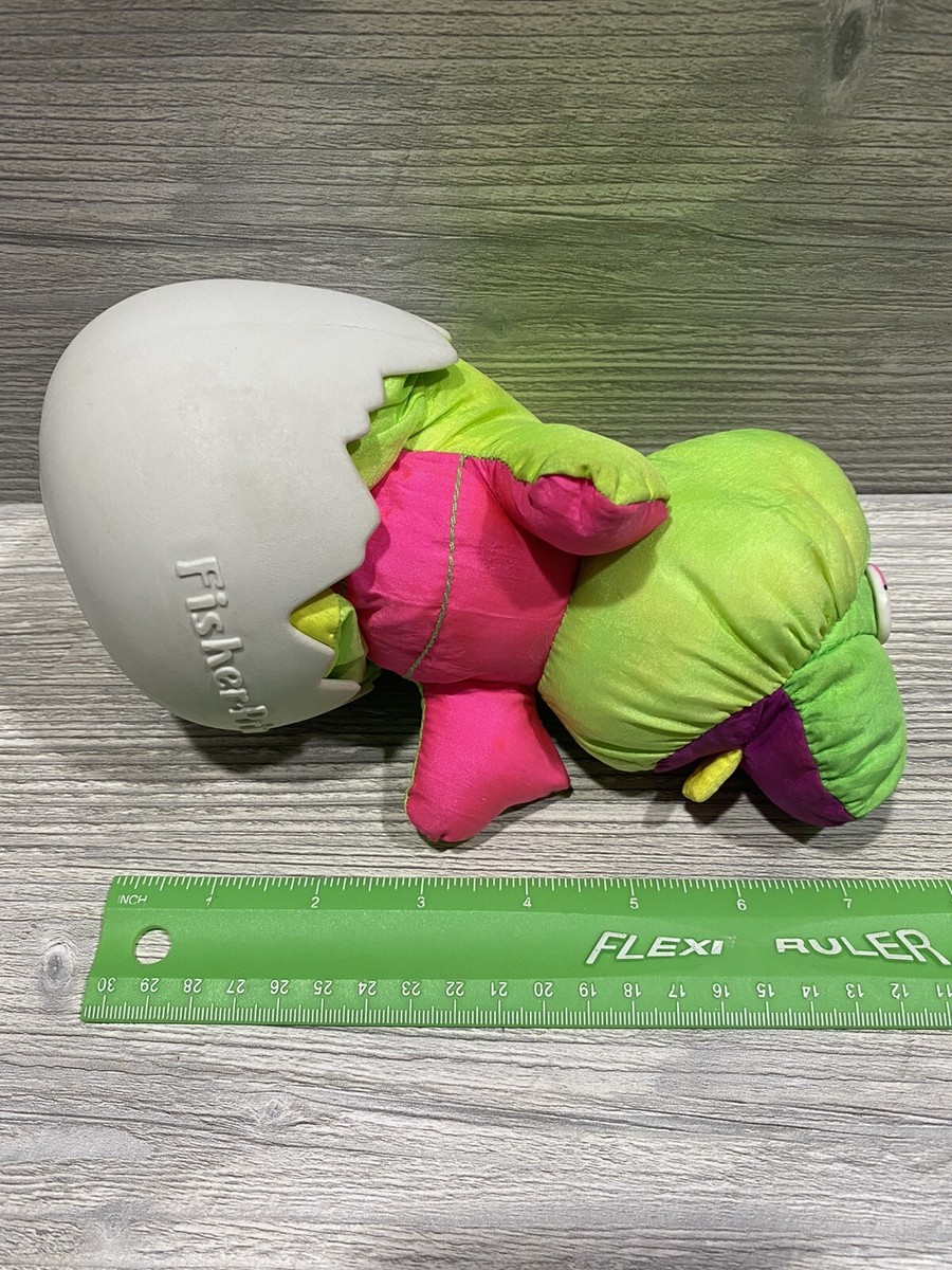 1992 Vintage Fisher Price PUFFALUMP Squeaks Dinosaur Egg Plush | eBay