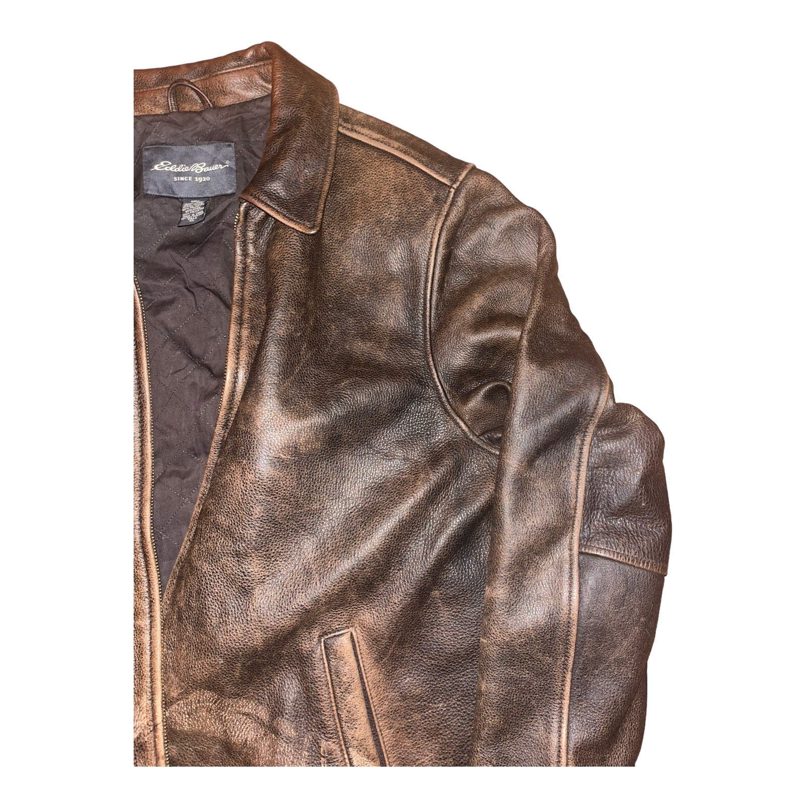 Vintage Eddie Bauer Men's Leather Jacket Size XL Tall… Gem