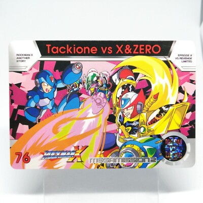 76 Tachyon vs Mega Man X ZERO Mega ( Rock ) man X Mega Mission 2 CARD CAPCOM