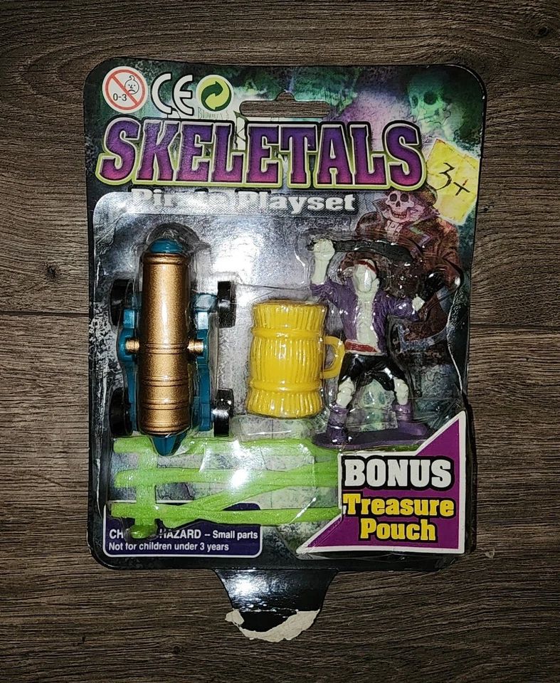 Juguete de colección, juego de figuras piratas de esqueletos con bolsa de tesoro adicional, ¡NUEVO! Foto 2 de 4
