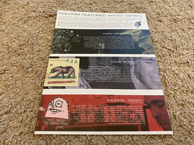 VBK11 WERBUNG 11X16 VOLCOM FEATURED ARTIST SERIE