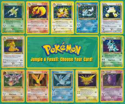 1999 Pokemon Jungle & Fossil: Choose Your Card! All Pokémon Available
