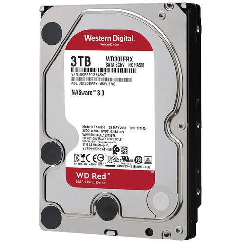 Western Digital 3TB WD30EFRX 5400RPM SATA 3.5" NASware 3.0 HDD Hard Disk Drive - Picture 2 of 4