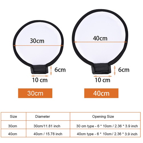 Mini Portable Round Beauty Dish Speedlite Flash Diffuser Softbox ZZ1 - Picture 7 of 15