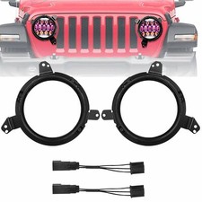 2pcs 7 Led Headlight Mount Ring Bezel Brackets For Jeep Wrangler Jl 2018 2019