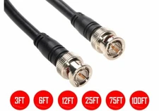 3FT - 100FT BNC Male to Male RG59 Coaxial Cable Video CCTV Security Camera Lot