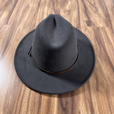 Womens Stylish Gray Fedora Hat Gray Felt Fedora Hat: Wide Brim Women main image 4