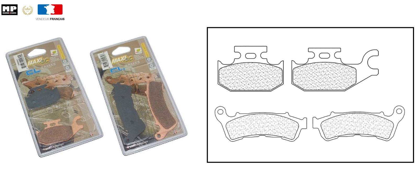 Plaquettes de frein CL Brakes pour stopper le sifflement sur Burgman 125 et 200
