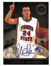 CHRIS HERREN 1999 PRESS PASS Autograph RC FRESNO STATE BULLDOGS Boston UNGUARDED