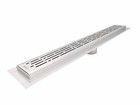 SereneDrains 304 SS Brushed Nickel Linear Shower Drain Kit Broken Lane 16"-90"
