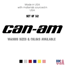 CAN AM PAIR  5" 9" 11" 16"  22" Stickers Pick size Color x2 Set