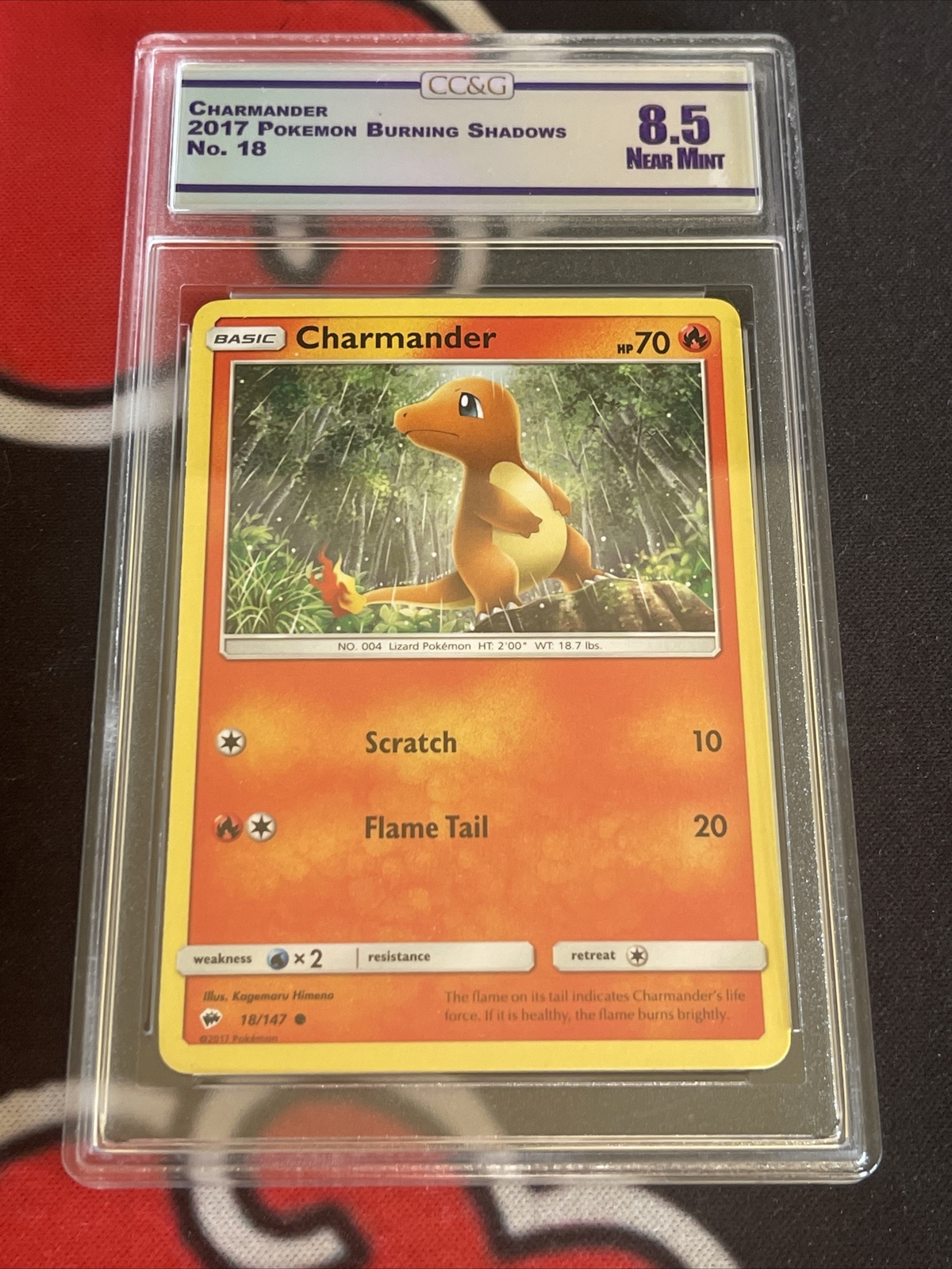 Charmander (2017) Pokemon Burning Shadows #18/147 CC&G 8.5 NEAR MINT