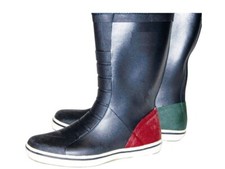 Talamex Bootsstiefel,Gummistiefel,Blau,Fersen Rot/Gr&uuml;n,Gr.42,Kurzschaft,AntiSlip