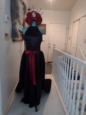 Halloween costume, womens costumes, day of the dead costumes, boa skirt Sz M