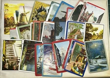 Lot of 34 Old Buildings Lighthouse Windmill VTG Single Swap Playing Cards