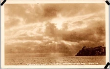 Resurrection Bay aka Blying Sound Alaska AK Chines Head Entrance RPPC Postcard