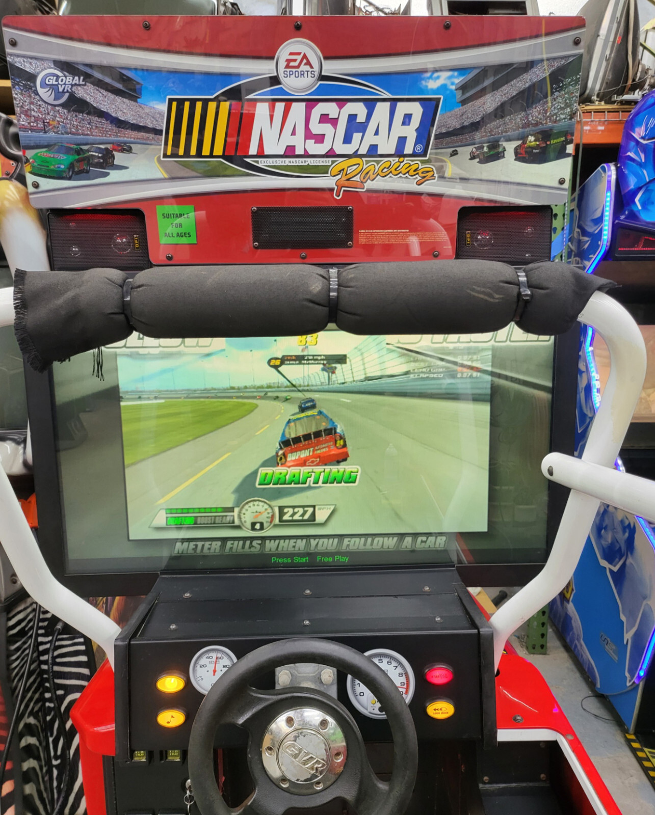 NASCAR Racing Deluxe Arcade Sit Down Driving Racing Video Arcade 42