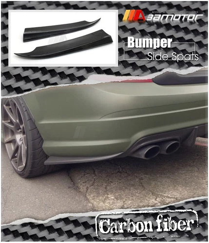 Carbon Fiber Rear Bumper Extensions fits 2008-11 Mercedes W204 Pre-Facelift AMG