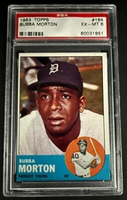 1963 TOPPS #164 BUBBA MORTON PSA 6 EXMT Detroit Tigers Bold Colors Set Break