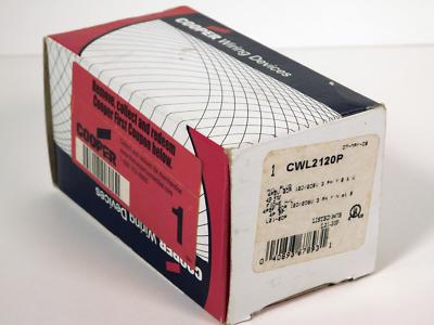 Cooper Locking Plug CWL2120P Turn Hart-Lock L21-20P 20A 120/208V 3Ø NOS NIB