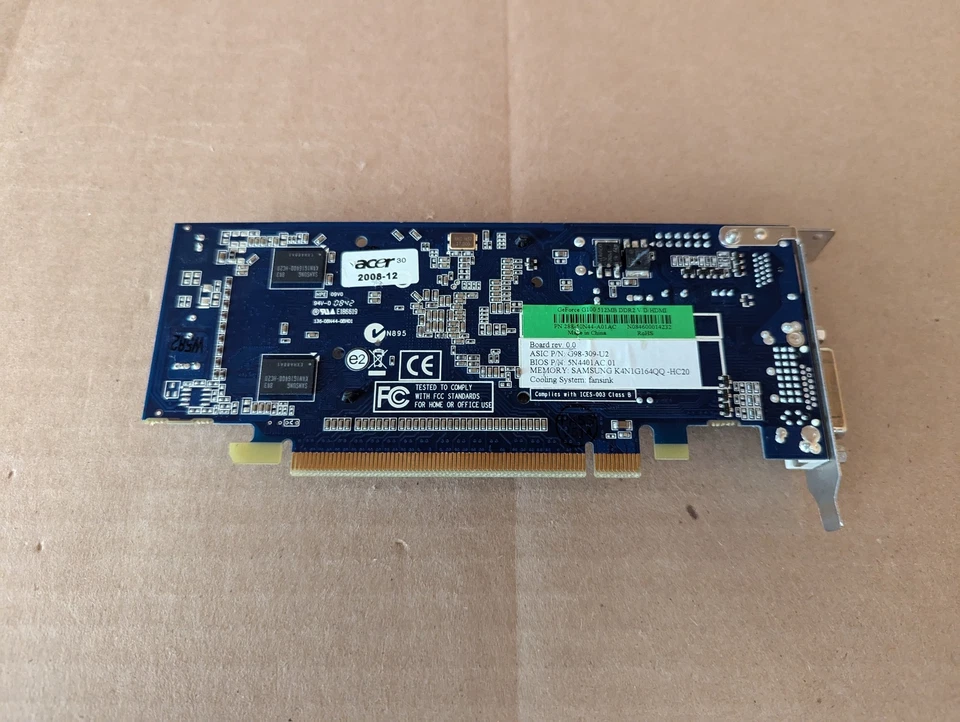 ACER NVIDIA GEFORCE G100 512 MB DDR2 SDRAM HDMI F7-6(1) - Image 2 of 3
