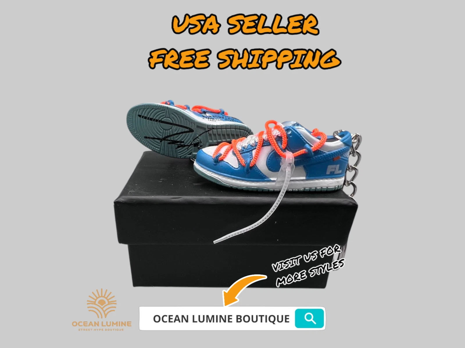 SB Dunk Low Mini Porte clés Baskets 3D, Baskets Basketball Boîte de Collection Options