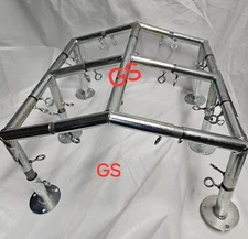 6 Leg Canopy Low Peak 10x20 Fittings Set 3/4'' Carport Frame Shed Tent 102Degree