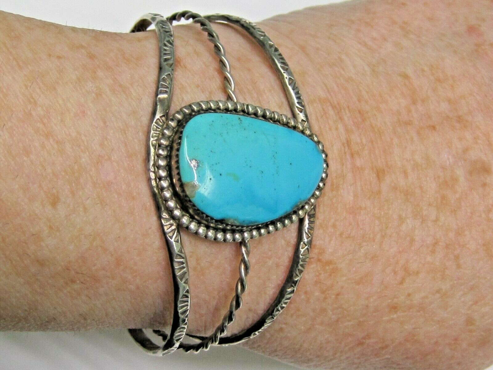 Turquoise Native American Old Pawn Cuff