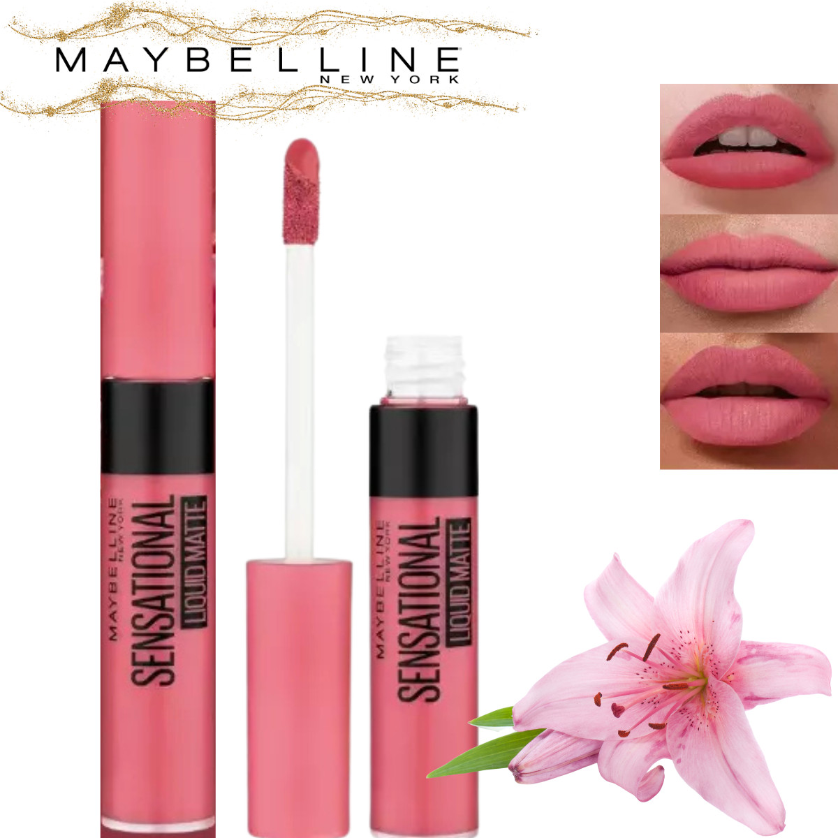 Maybelline Liquid Matte Lipstick Color Sensational - Lightweight - Easy Berry 04