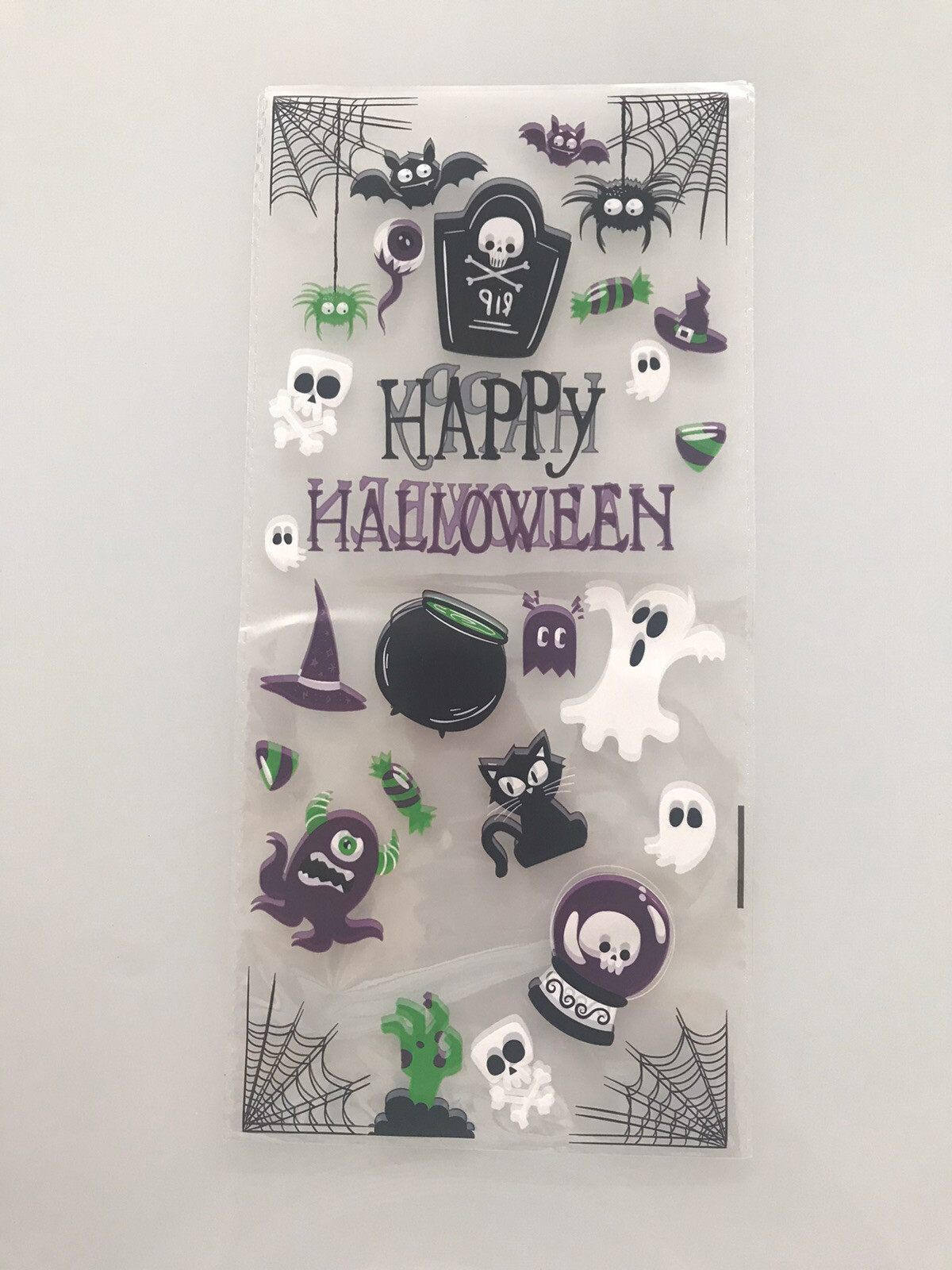 10 X halloween Treat bags Cookie / Treat / Sweets Cellophane Bags With Ties eBay