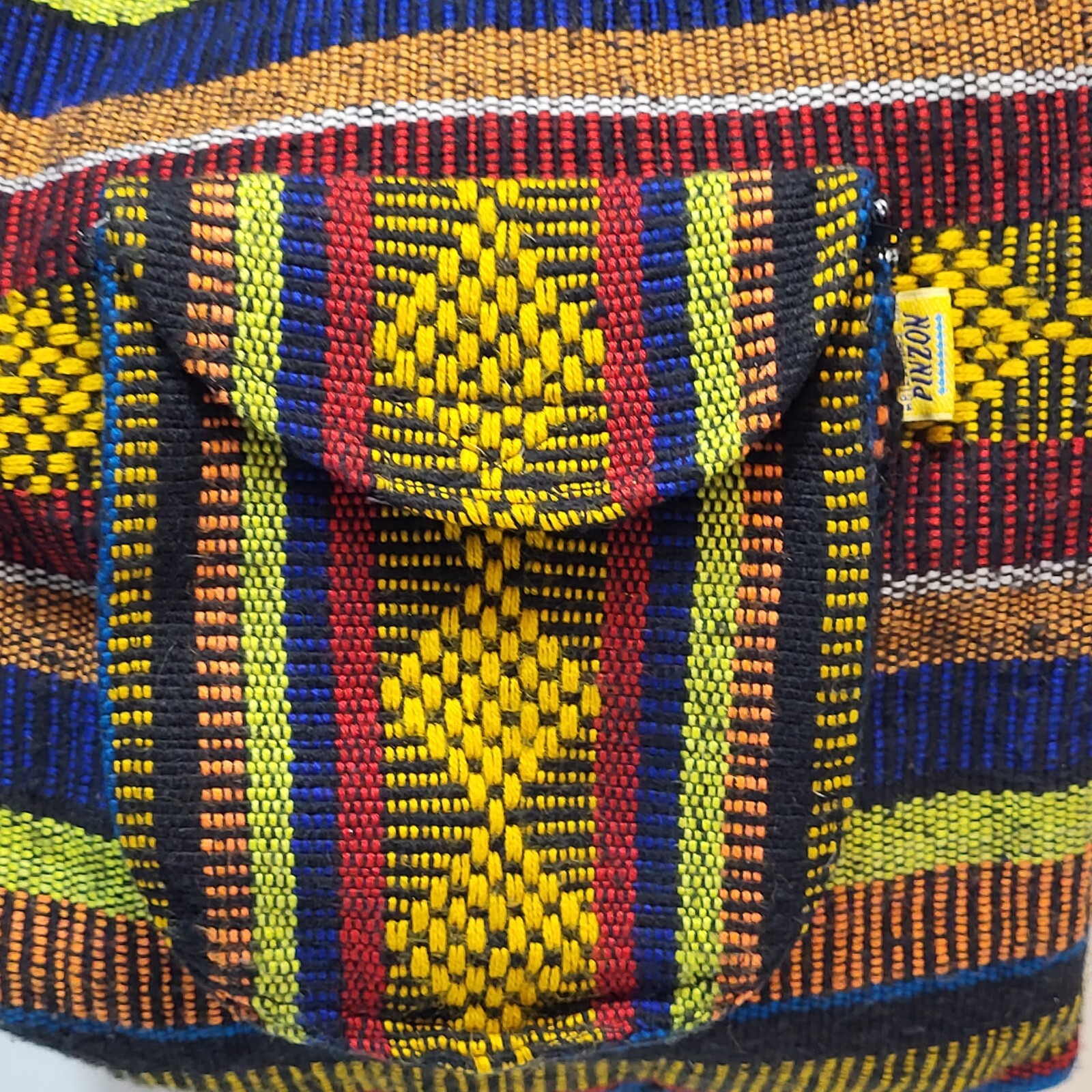 PINZON BOHO Drawstring Back Pack Bag Multi Colore… - image 2