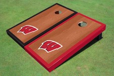 University of Wisconsin Rosewood Alternating Border Cornhole Boards