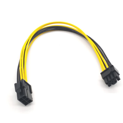 Graphics Card 6Pin Female To Single 6+2Pin Male Adapter Cable For GPU Video