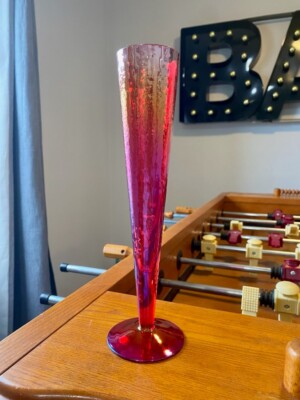 Luster Red Zodax Kandi Slim Champagne Flute