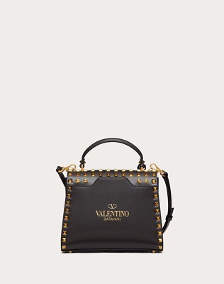 VALENTINO GARAVANI RockStud Allover Alcove Grainy Calfskin Handbag