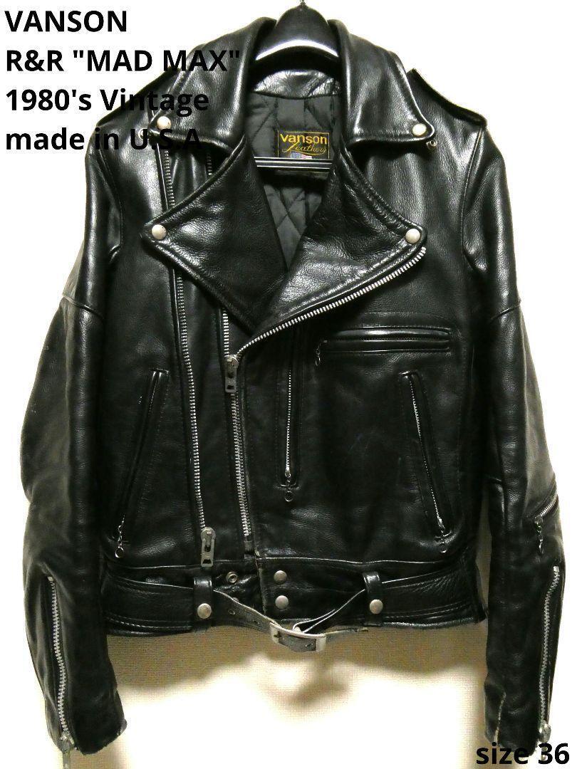 vanson R&R Vintage Twin Track Double Riders Black Small Size vanson R&R Vintage Twin Track Double Riders Black Small Size