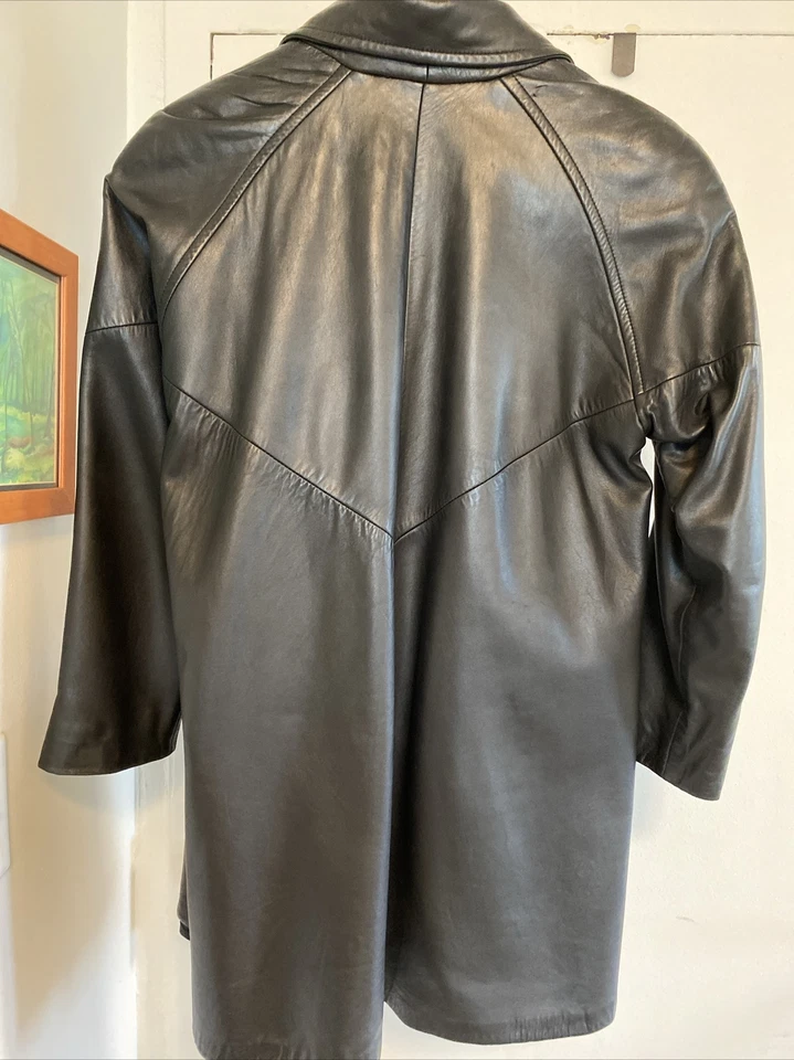 Abrigo Columpio Michael Hoban North Beach Cuero Genuino Talla 3/4; Se Ajusta Como Talla 8 Foto 2 de 4