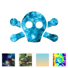 Cartoon Skull Crossbones - Decal Sticker - Multiple Patterns  Sizes - ebn644