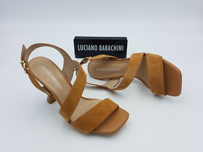 Scarpe donna sandali con tacco LUCIANO BARACHINI GL263R cuoio0