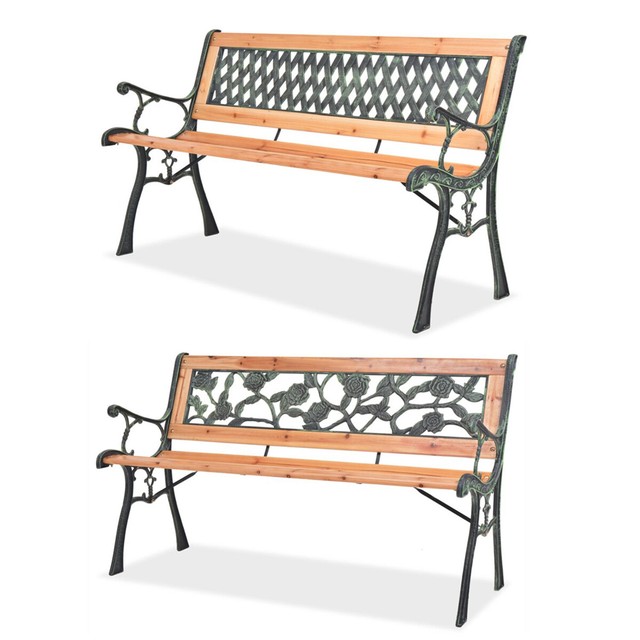 Ikayaa 50 Patio Bench Yard Seat Chair Outdoor Furniture 127 60 85cm Black U0h1 For Sale Online Ebay