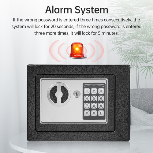 Bisofice Home Safes Fireproof Waterproof Box with Keypad and 2pcs Spare P0Y0 - Picture 7 of 12