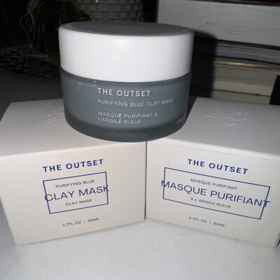 THE OUTSET PURIFYING BLUE CLAY MASK 1.7 FL OZ 50 ML (2 Pack)  New