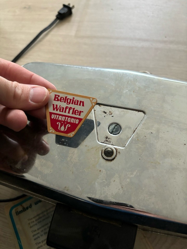 Vintage Vitantonio Chrome Belgian Waffler Waffle Maker Iron 550 USA eBay
